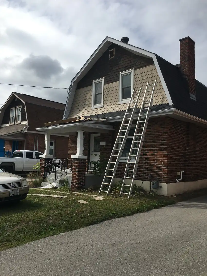 Roof vent installation on a completed job